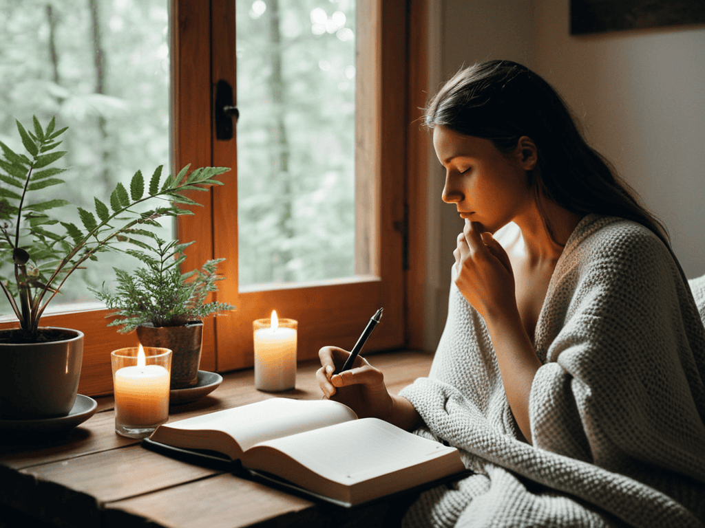 Mindful Moments in Nature Scene