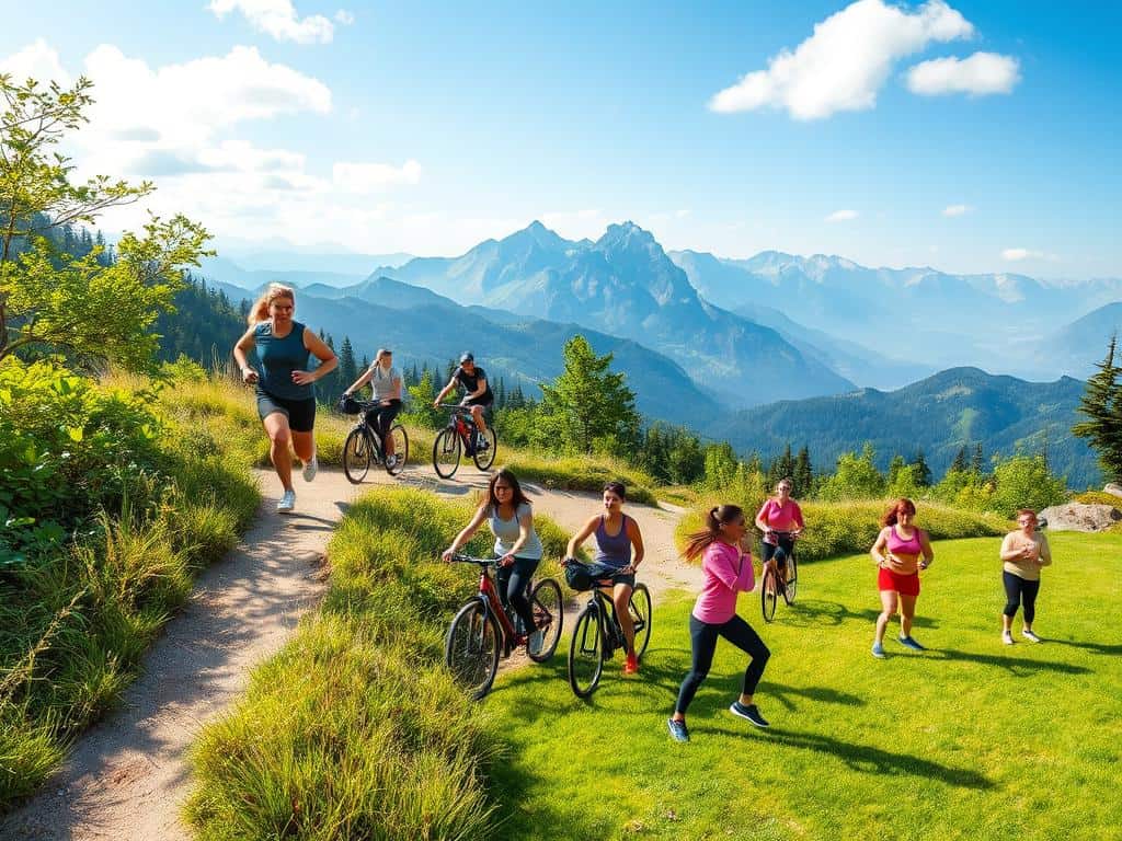 hiking trail running cycling HIIT workouts outdoor exercises hiking trail running cycling HIIT workouts outdoor exercises