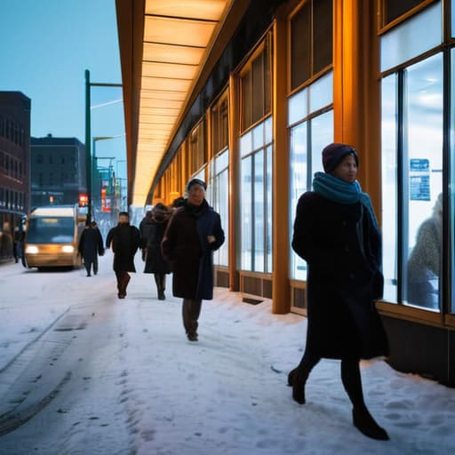 Urban Social Patterns During Winter Months.